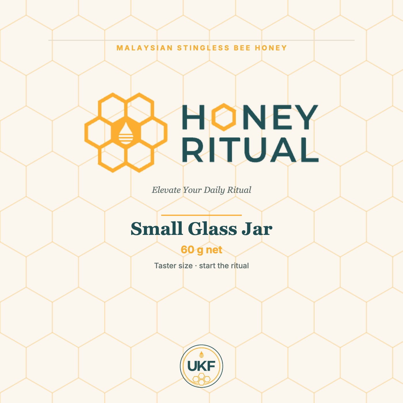 Honey Ritual Small Glass Jar — 60 g — raw Malaysian kelulut honey