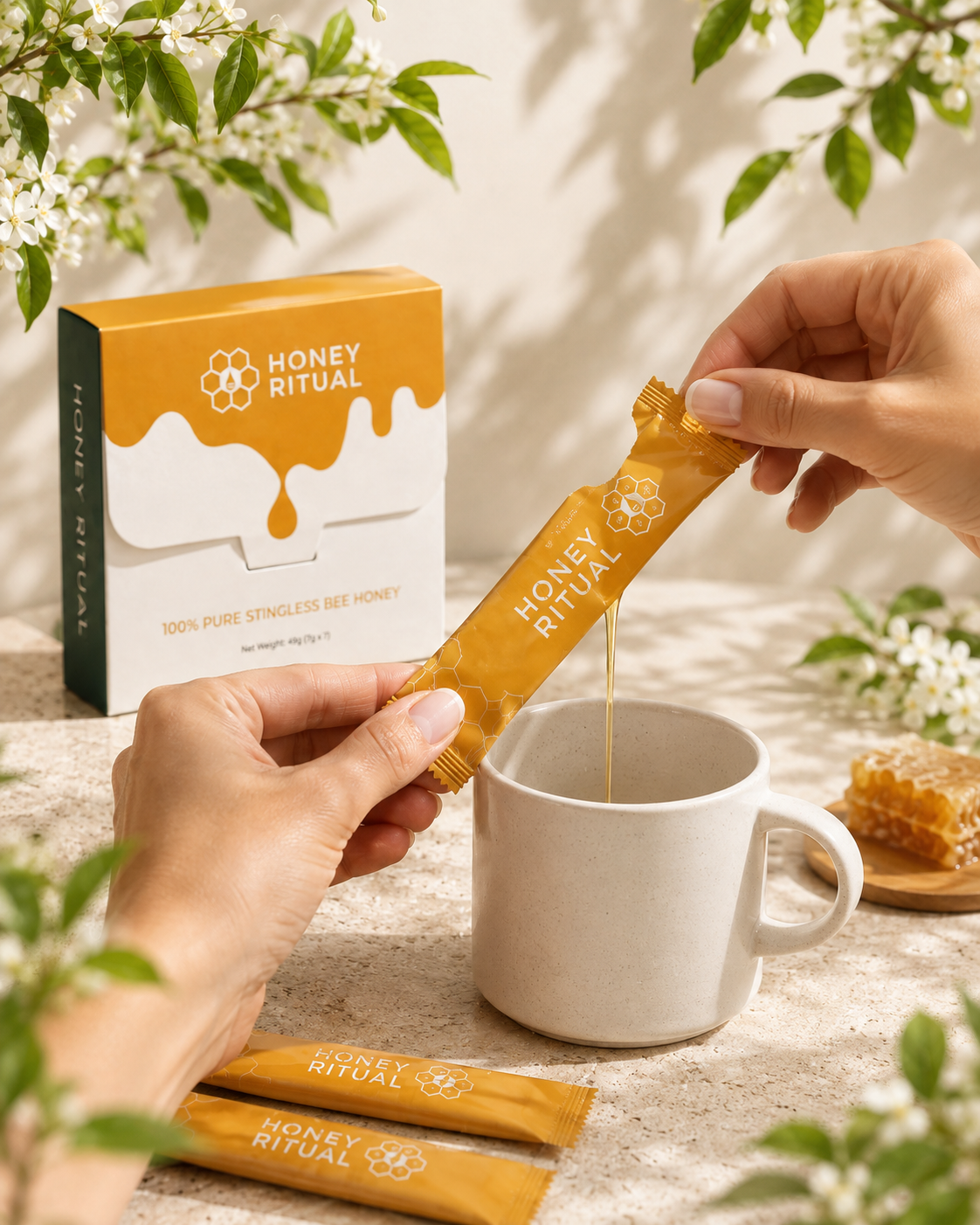 Opening a Honey Ritual sachet